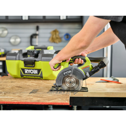 RYOBI 18V ONE+ Lithium-Ion Cordless 5-1/2-inch Circular Saw Kit with 4.0 Ah Battery and Charger