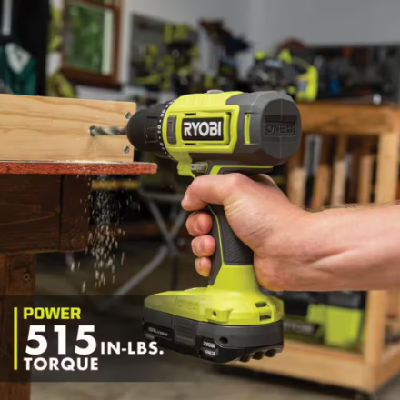 RYOBI 18V ONE+ Cordless 1/2 in. Drill/Driver Kit with (1) 1.5 Ah Battery and Charger