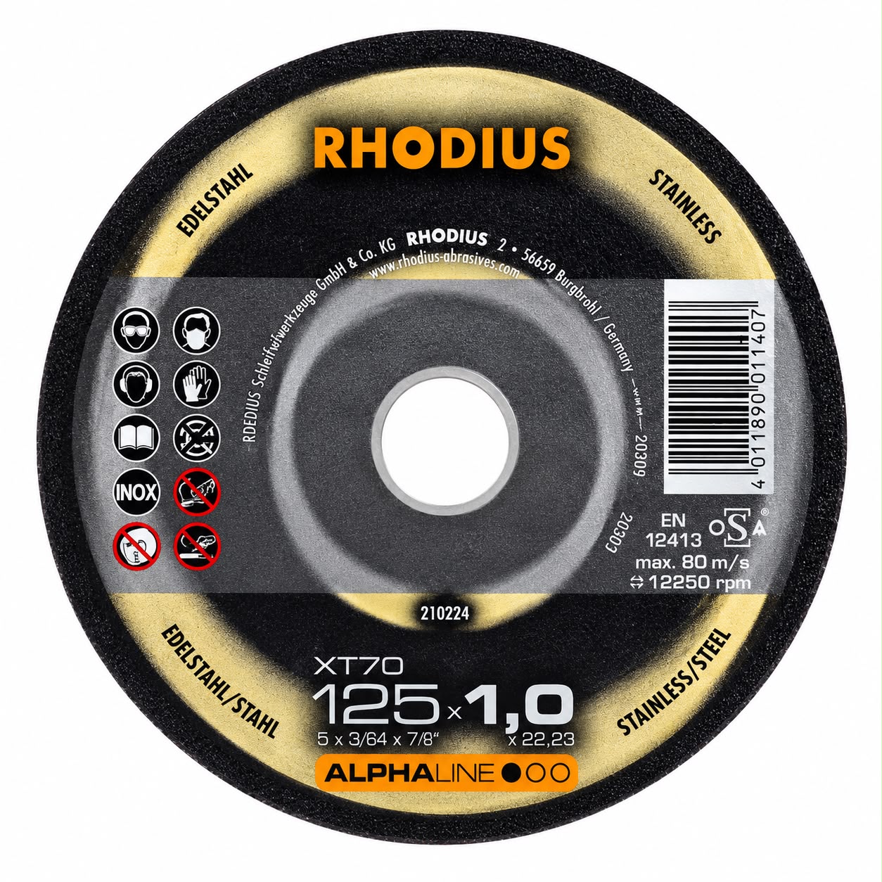 5” Stainless Steel Cutting Disc – 125 × 1.0 × 22.23 mm Ultra-Thin Cut-Off Wheel 200 pcs