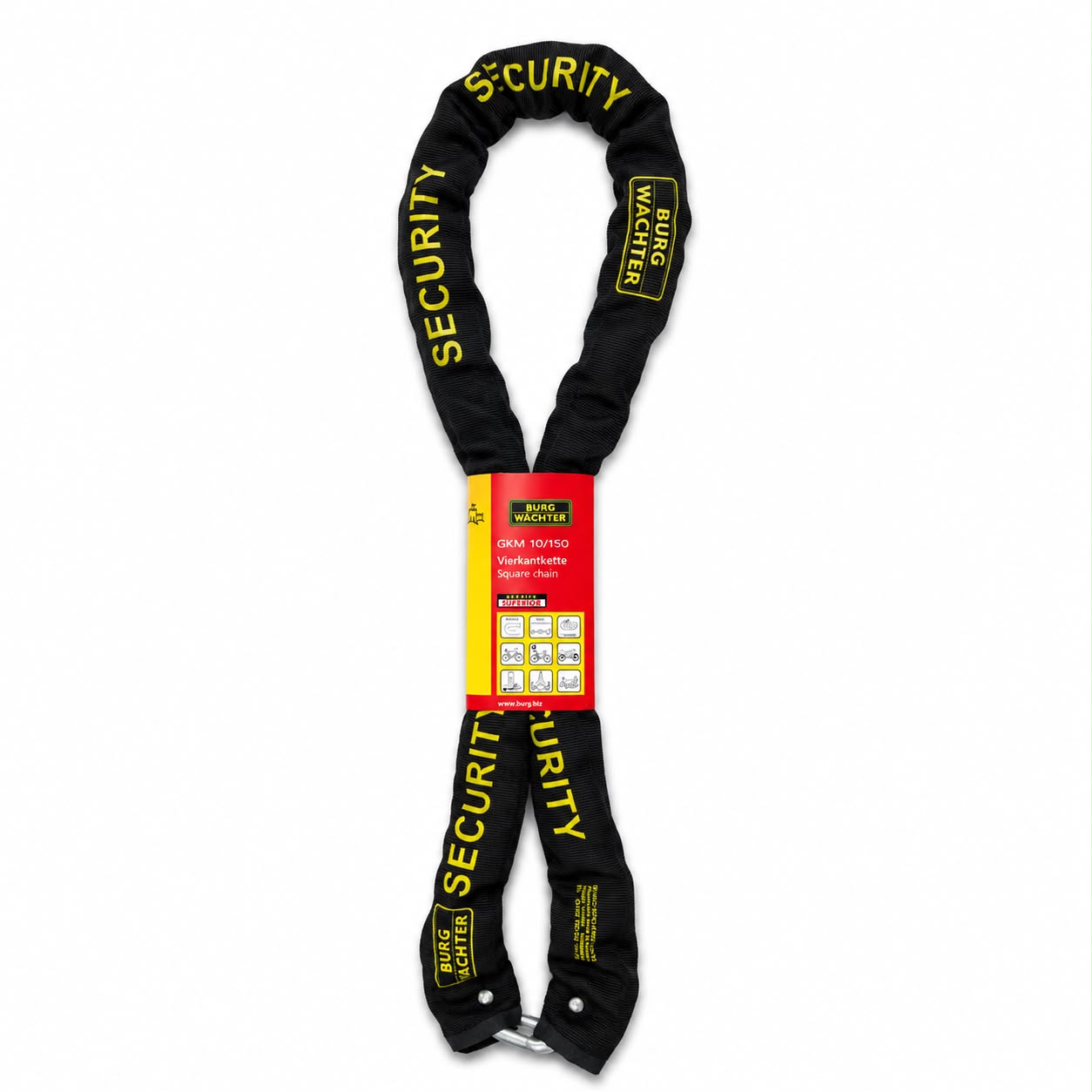 BURG-WÄCHTER GKM 10/150 Heavy-Duty Security Chain – 10 mm × 150 cm