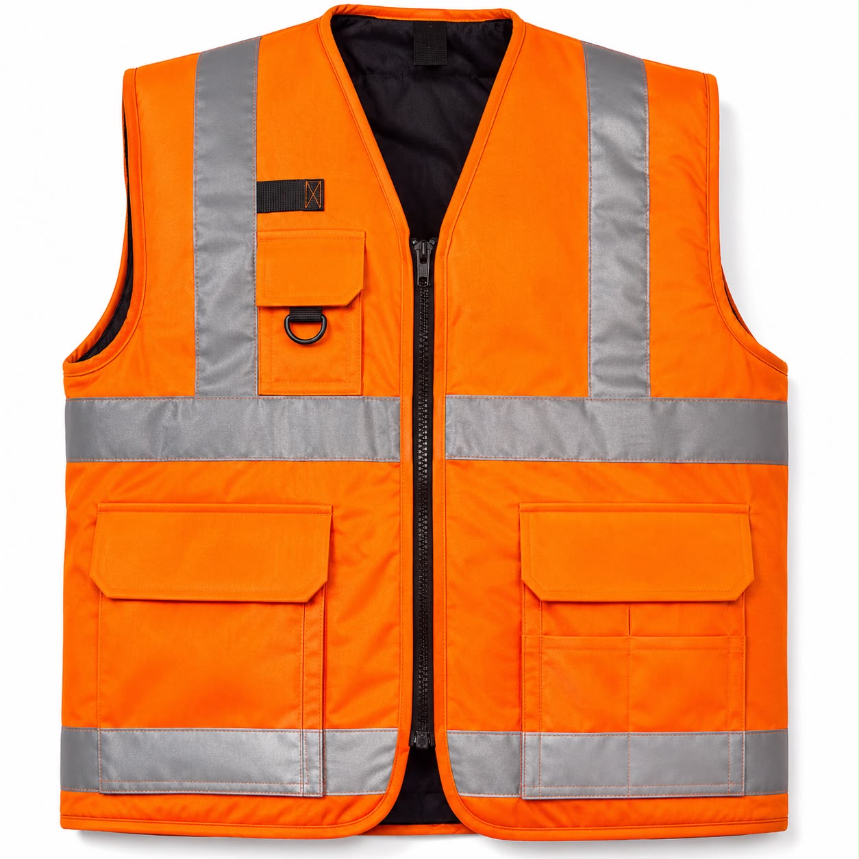 Heavy-Duty High-Visibility Safety Vest – Reflective Construction Work Vest