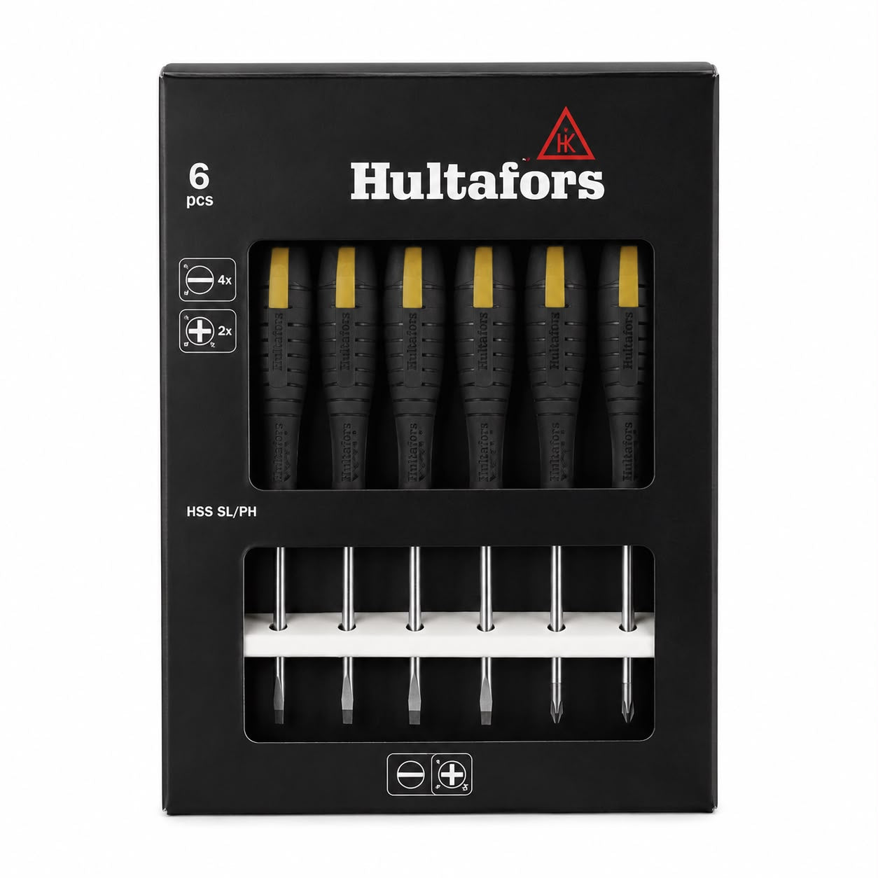 Hultafors 6-Piece Precision Screwdriver Set – Slotted & Phillips 1 set