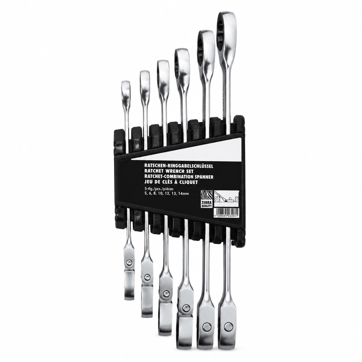 Professional Flex-Head Ratcheting Combination Wrench Set – SAE, 6-Piece. 1 set