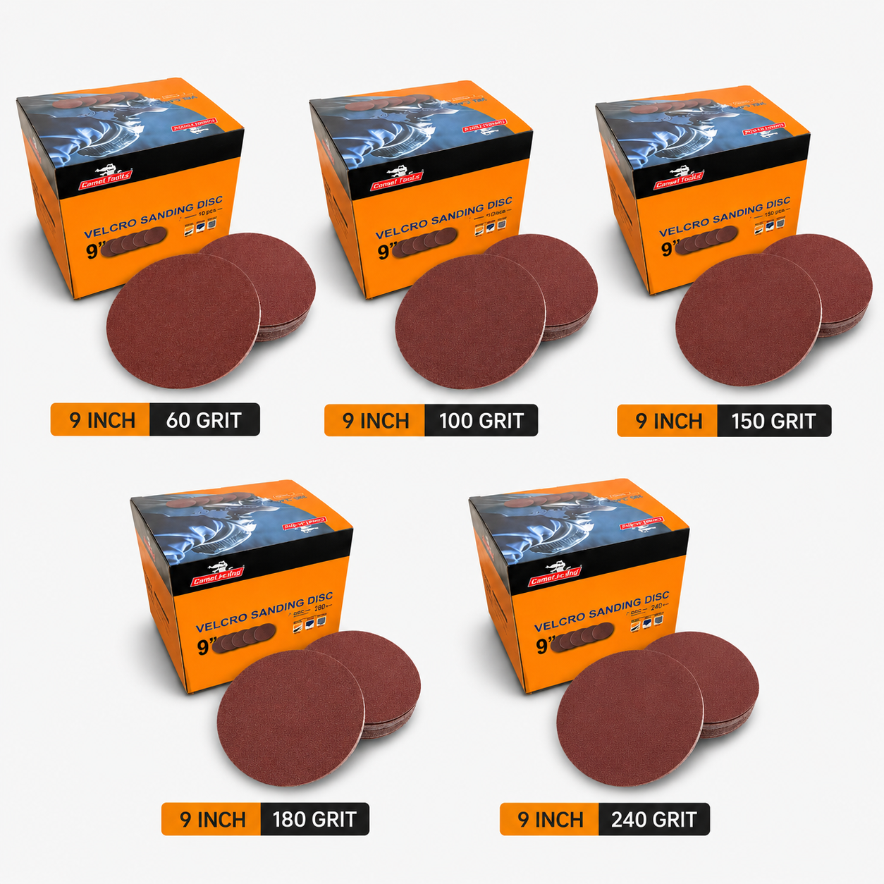 Gator Flex - AFT Aluminum Oxide Velcro Sanding Disc – 9 inch - 60 Grit