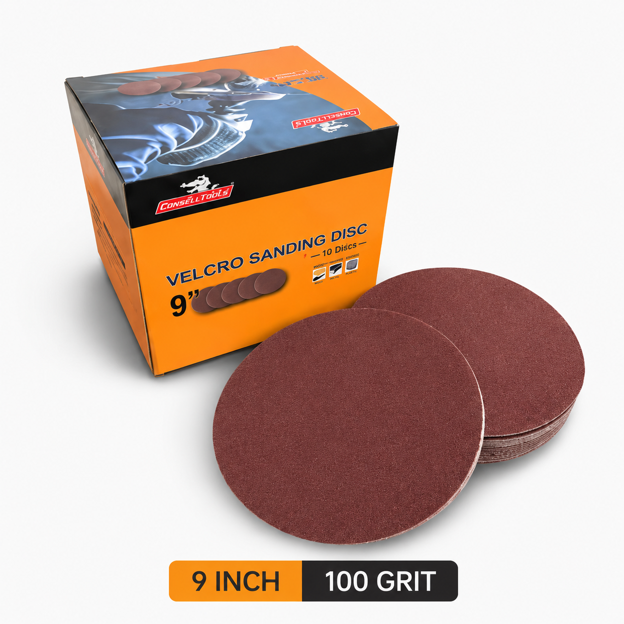Gator Flex - AFT Aluminum Oxide Velcro Sanding Disc – 9 inch - 150 Grit
