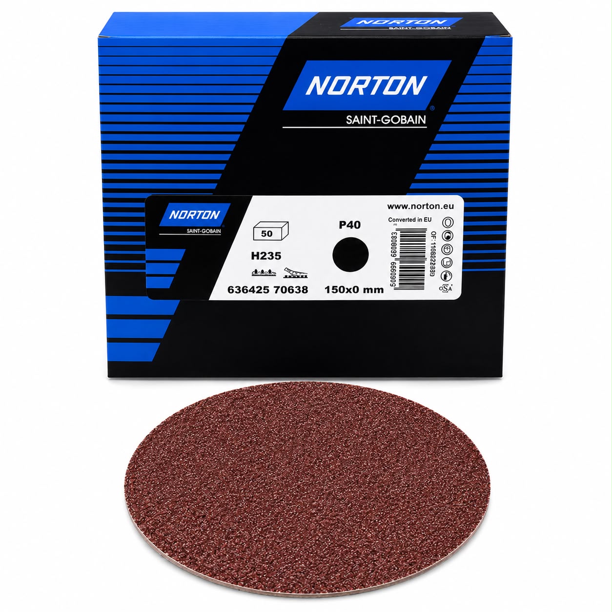 Velcro disc 6 inch grit 50 6 holes Norton