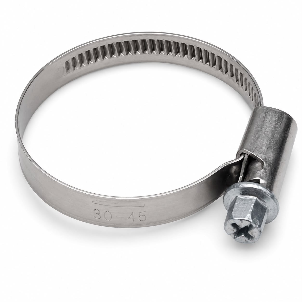 WÜRTH Stainless Steel Worm Gear Hose Clamp 30–45 mm 50 pcs