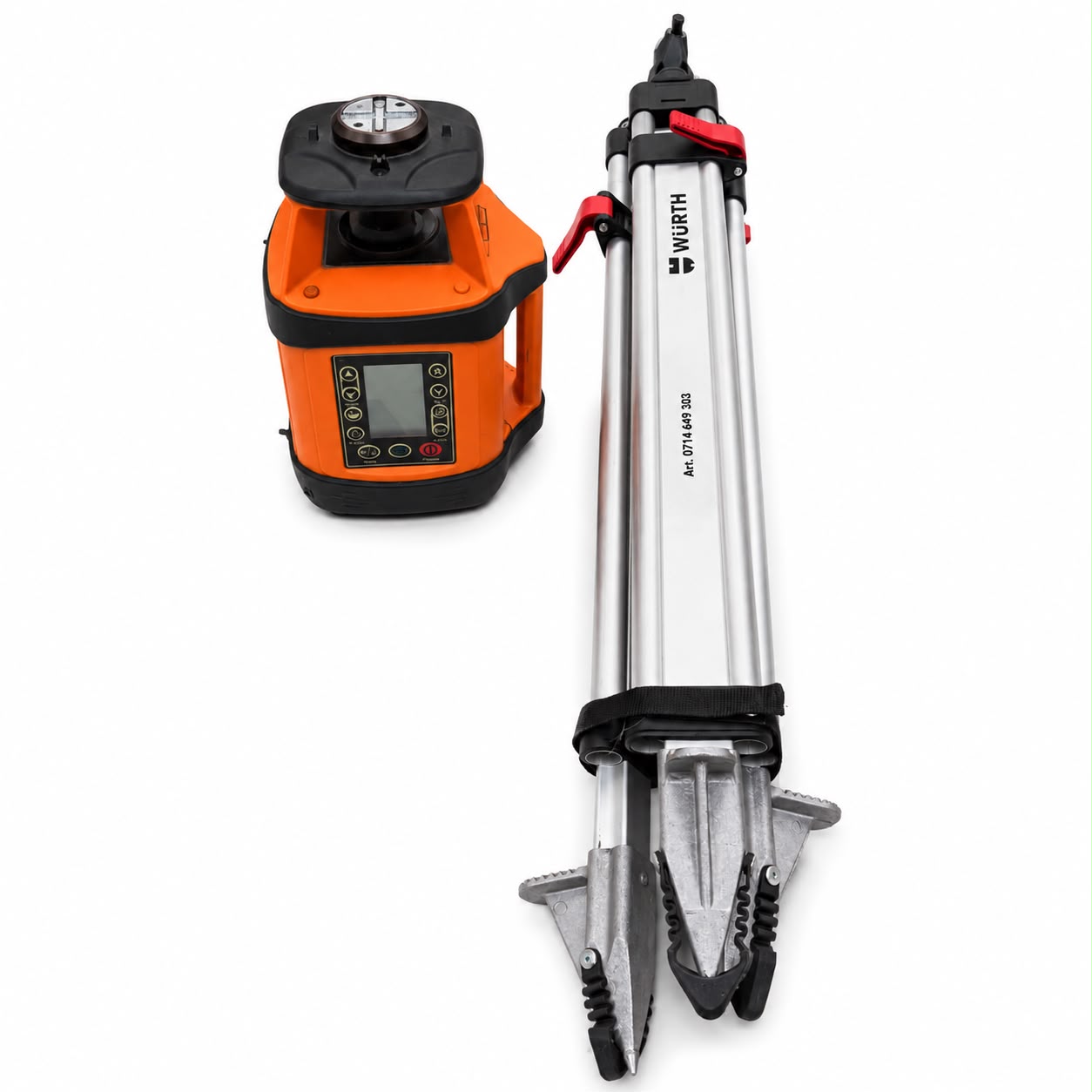 Würth Professional Rotary Laser Level Kit with Heavy-Duty Aluminum Tripod – Self-Leveling Construction Laser 1 pcs