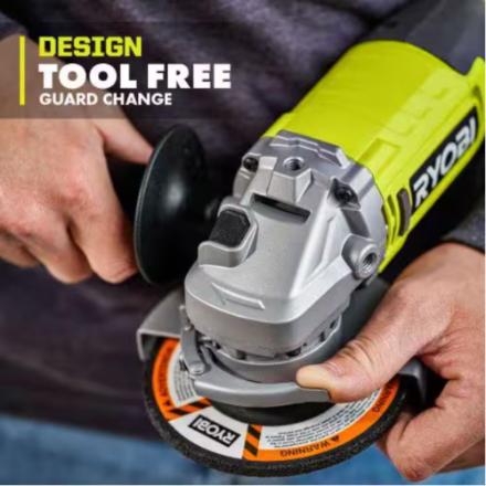 RYOBI 18V ONE+ Lithium-Ion Cordless 4-1/2 -Inch Angle Grinder (Tool-Only)