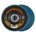 RHODIUS Zirconium Flap Disc – 115 mm (4-1/2") x 22.2 mm - 60 Grit