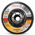 DRONCO Zirconium Flap Disc – 115 mm (4-1/2") x 22.2 mm - 60 Grit
